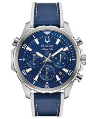 Bulova Men's Marine Star Leather Chronograph Watch - 96B287