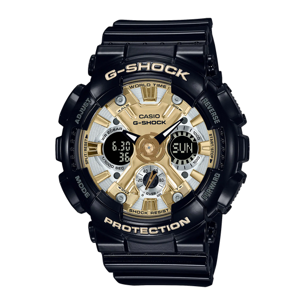 G-Shock GMAS120GB-1A Ana-Digi Black Gold Women's Watch