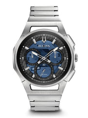 Bulova Men's Curv Chronograph  Ref: 96A205 + Free Travel Clock & Picture Frame Clock
