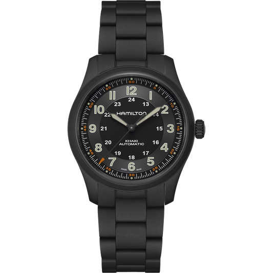 Hamilton H70215130 Khaki Field Titanium Auto Black PVD 38mm