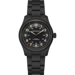Hamilton H70215130 Khaki Field Titanium Auto Black PVD 38mm