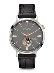 Bulova Men's Automatic Collection 98A187 + Free Travel Clock & Picture Frame Clock