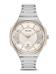 Bulova Curv Ladies' Curv Watch 98P182 + + Free Travel Clock & Picture Frame Clock