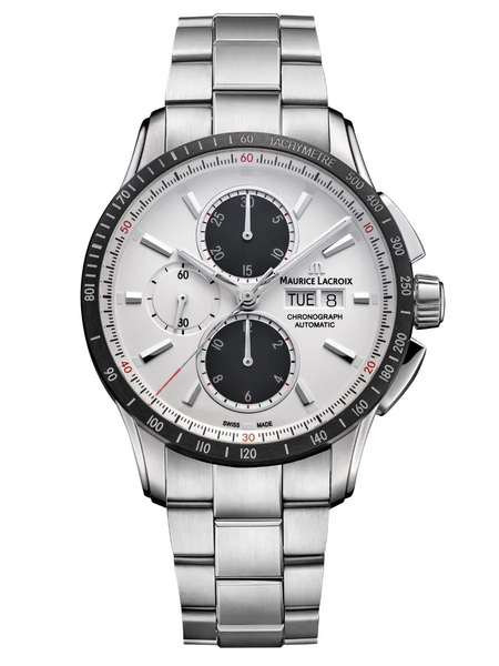 Maurice Lacroix PT6038-SSL2H-130-A Pontos S Chronograph 43mm White Dial