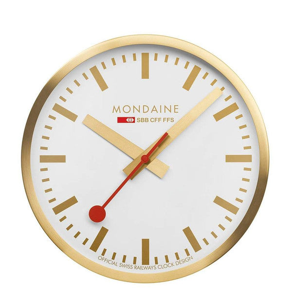 Mondaine A990.CLOCK.18SBG 25cm Aluminum Golden Kitchen Clock
