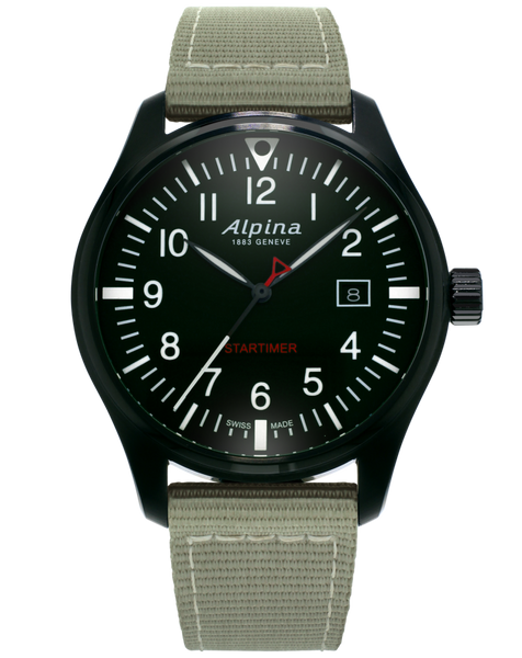 Alpina AL-240B4FBS6 Startimer Pilot Quartz Black Dial