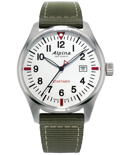 Alpina AL-240S4S6 Startimer Pilot Quartz White Dial