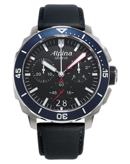 Alpina AL-372LBN4V6 Seastrong Diver 300 Big Date Chronograph Blue Bezel