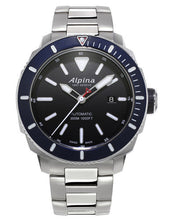 Alpina AL-525LBN4V6B Seastrong Diver 300 Automatic Blue Bezel Metal Bracelet