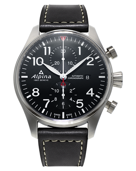 Alpina AL-725B4S6 Startimer Pilot Chronograph Black Dial