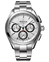 Alpina AL-760SB5AQ6B Alpiner 4 Manufacture Flyback Chronograph White Dial Metal Bracelet