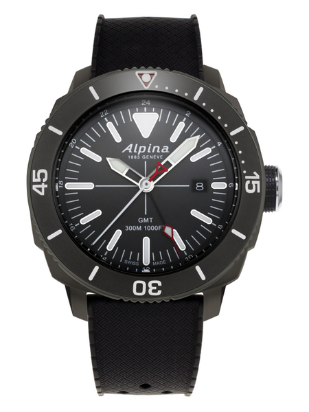 Alpina AL-247LGBRG4TV6 Seastrong Diver GMT Black Dial Black Bezel