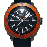 Alpina AL-247LNO4TV6 Seastrong Diver GMT Black Orange Bezel