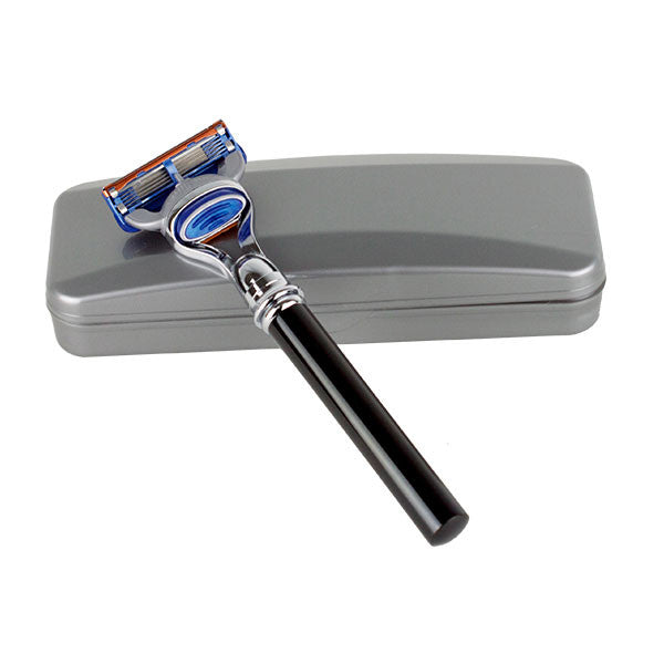 Hirsh Luxury Razor - Black Resin with Aluminum Core - Gillette Fusion (HL-F5KS)