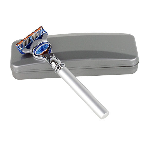 Hirsh Luxury Razor - Silver Resin with Aluminum Core - Gillette Fusion (HL-F5SS)