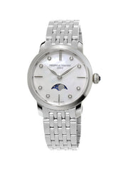 Frederique Constant FC-206MPWD1S6B Slimline Ladies Moonphase Stainless Steel Mother of Pearl