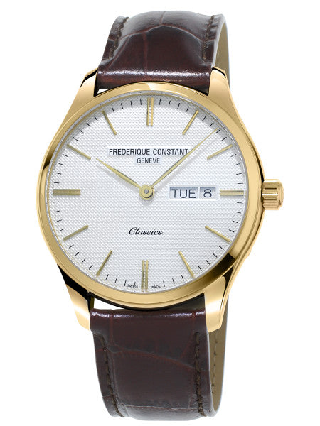 Frederique Constant FC-225ST5B5 Classics Quartz Yellow Gold Silver Dial