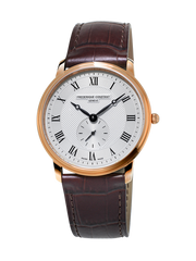Frederique Constant FC-235M4S4 Slimline Ladies Small Seconds Rose Gold Silver Dial