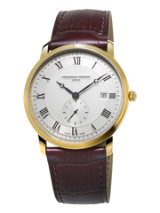 Frederique Constant FC-245M5S5 Slimline Ladies Small Seconds Yellow Gold Silver Dial