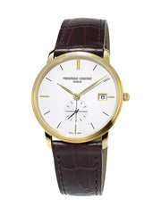 Frederique Constant FC-245V4S5 Slimline Gents Small Seconds Yellow Gold Silver Dial
