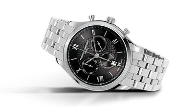 Frederique Constant FC-292MG5B6B Classics Quartz Chronograph Stainless Steel Metal Bracelet Black Dial