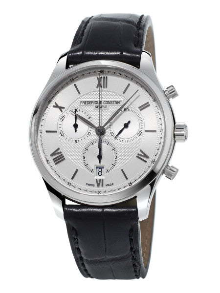 Frederique Constant FC-292MS5B6 Classics Quartz Chronograph Stainless Steel Silver Dial
