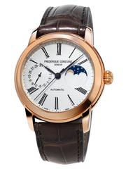Frederique Constant FC-712MS4H4 Classic Moonphase Manufacture Rose Gold Silver Dial