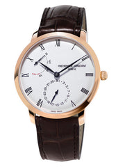 Frederique Constant FC-723WR3S4 Slimline Power Reserve Manufacture Rose Gold Silver Dial