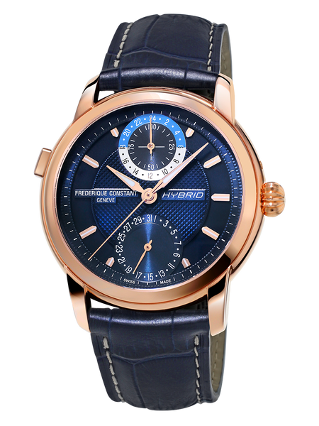 Frederique Constant FC-750N4H4 Classic Hybrid Manufacture Rose Gold Blue Dial