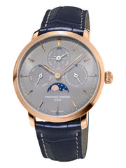Frederique Constant FC-775G4S4 Slimline Perpetual Calendar Manufacture Rose Gold Gray Dial