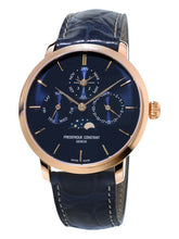 Frederique Constant FC-775N4S4 Slimline Perpetual Calendar Manufacture Rose Gold Blue Dial