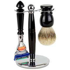 Hirsh Luxury Shaving Set - Black Resin - Fusion