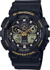 Casio G-Shock Ana-Digital Black and Gold GA100GBX-1A9CR
