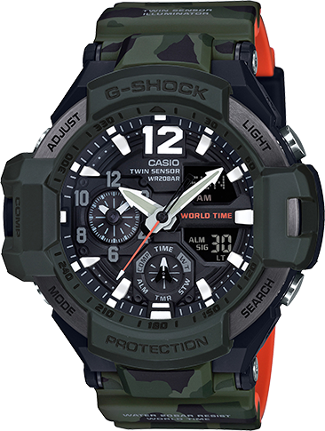 Casio G-Shock Aviation Twin Sensor GA1100SC-3A