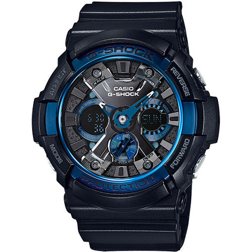 Casio G-Shock Ana-Digital XL Black & Blue IP Bezel