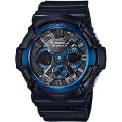 Casio G-Shock Ana-Digital XL Black & Blue IP Bezel GA200CB-1ACR