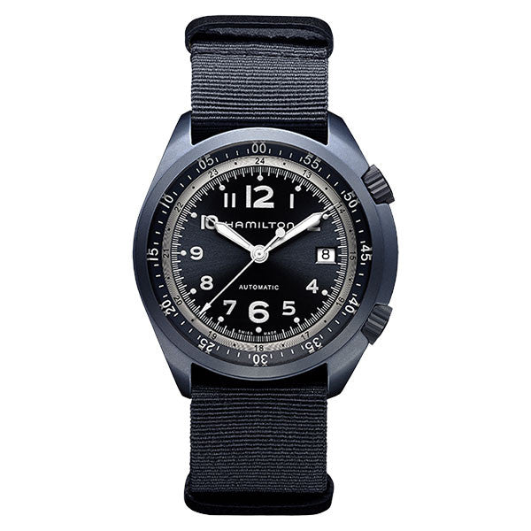 HAMILTON KHAKI AVIATION PILOT PIONEER ALUMINIUM H80495845