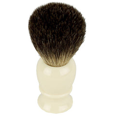 Hirsh Luxury Black Badger Shaving Brush - Ivory