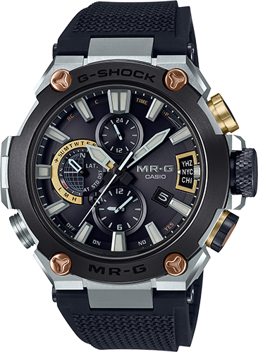 Casio G-Shock MR-G GPS Atomic Solar Hybrid Bluetooth MRGG2000R-1A Soft Fluoro-Rubber