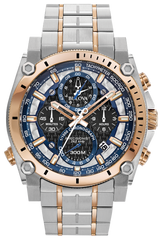 Bulova Men's  Precisionist Chronograph Watch- 98B317 + Free Travel Clock & Picture Frame Clock
