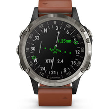 Garmin D2 Delta S Aviator Watch with Brown Leather Band