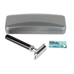 Hirsh Luxury Razor - Black Resin with Aluminum Core - Double Edge Safety Razor