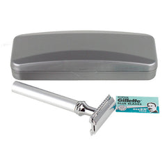 Hirsh Luxury Razor - Silver Resin with Aluminum Core - Double Edge Safety Razor