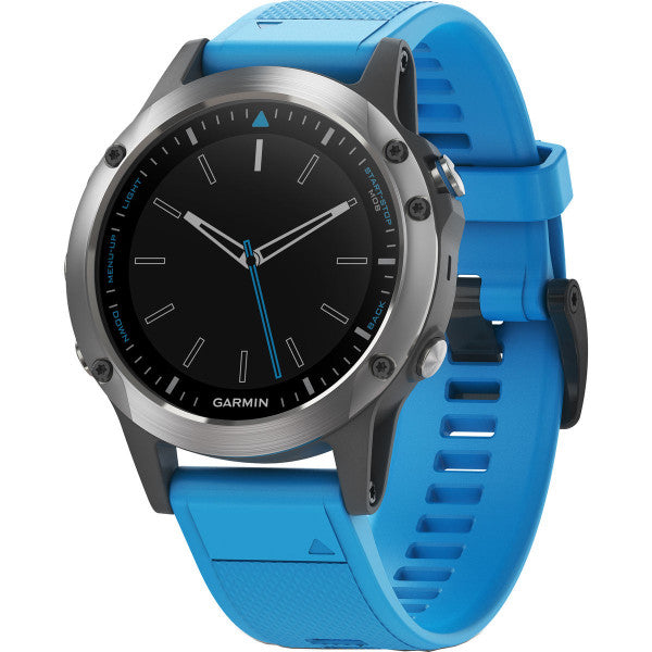 Garmin Quatix 5 GPS Watch Stainless Steel with Blue Band