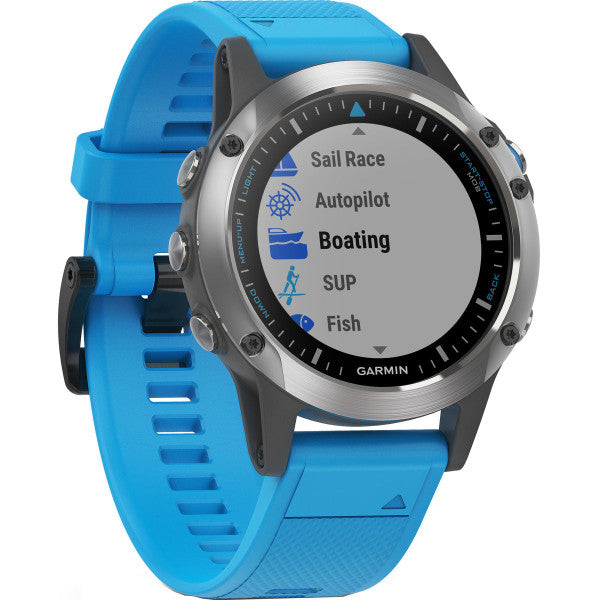 Garmin Quatix 5 GPS Watch Stainless Steel with Blue Band