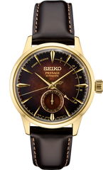 Seiko Presage SSA392 Automatic Gold Finish Burgandy Dial