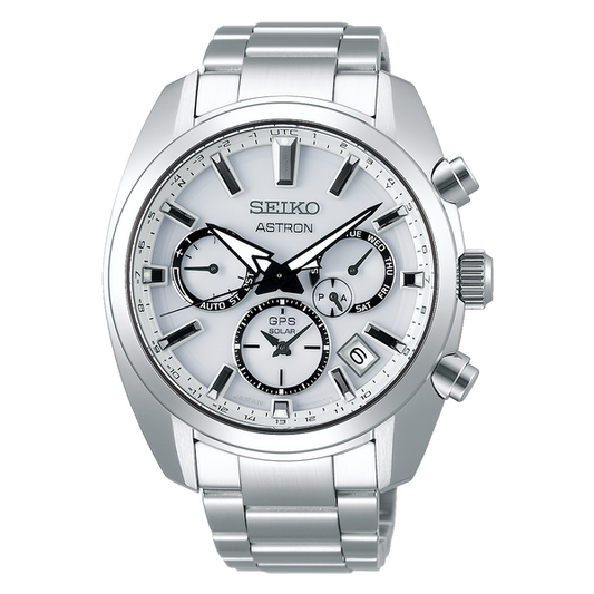 Seiko Astron SSH047 GPS Solar White Dial