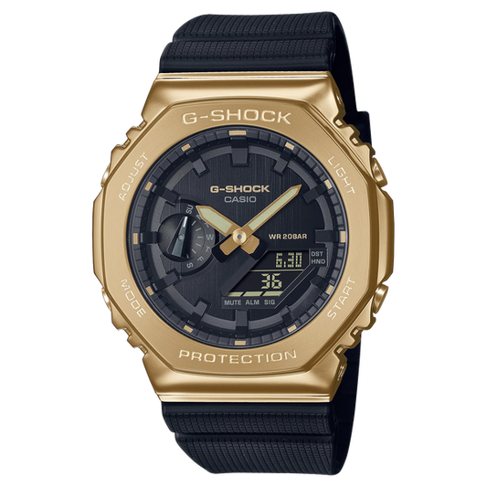 G-Shock GM2100G-1A9 Metal-Clad Casioak Gold Ana-Digi