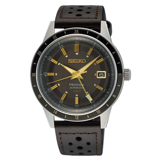 Seiko Presage SSK013 Style 60's GMT Gilt Dial Automatic