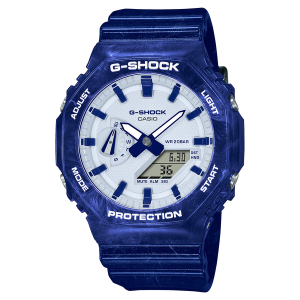 G-Shock GA2100BWP-2A Casioak Blue White Chinese Procelain